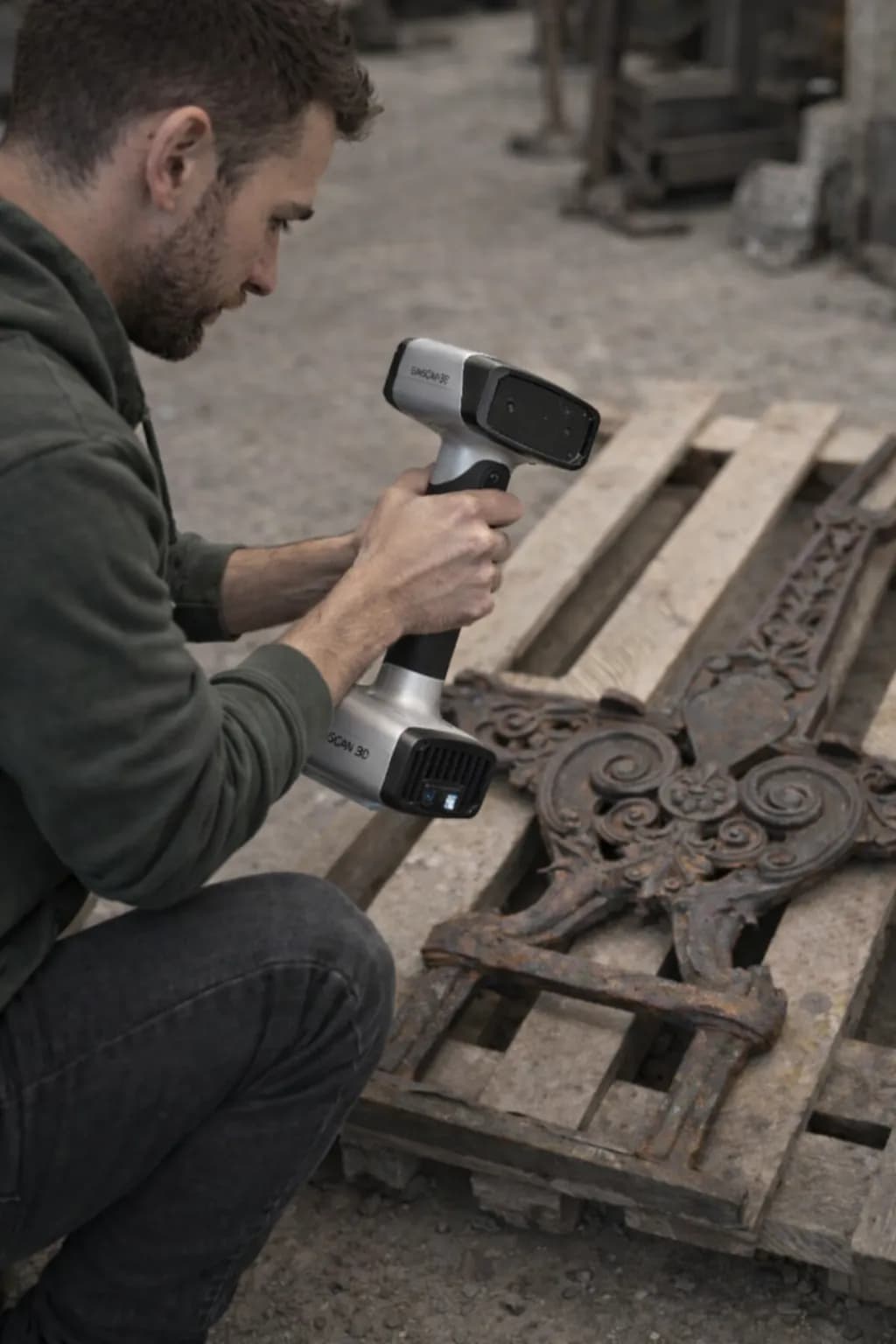 3D-scanning af den eksisterende del 1