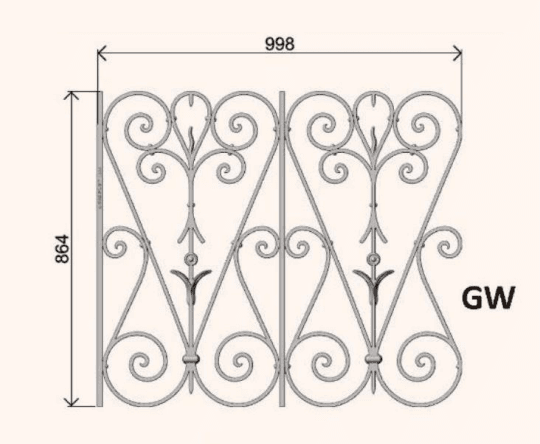 Balustrade, udsmykket gelænder i støbejern