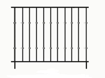 Balustrade, udsmykket gelænder i støbejern