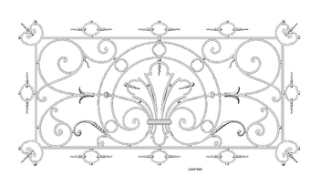 Balustrade, udsmykket gelænder i støbejern