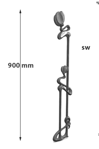 Balustrade, udsmykket gelænder i støbejern