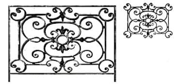 Balustrade, udsmykket gelænder i støbejern